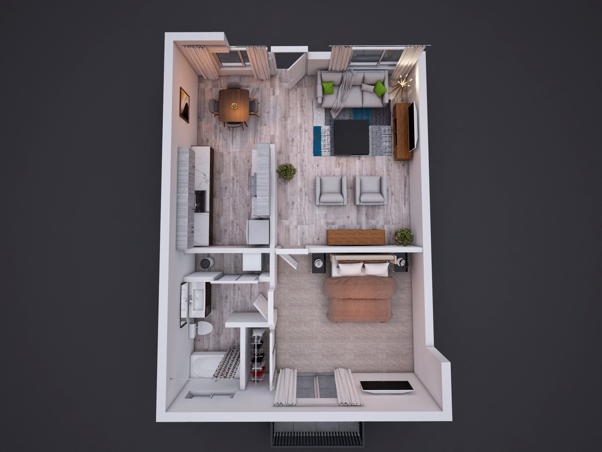 Vercanta Newport Beach | Newport Beach, CA | 1x1B Floorplan Vercanta Newport Beach | Newport Beach, CA | 1x1B Floorplan